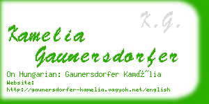 kamelia gaunersdorfer business card